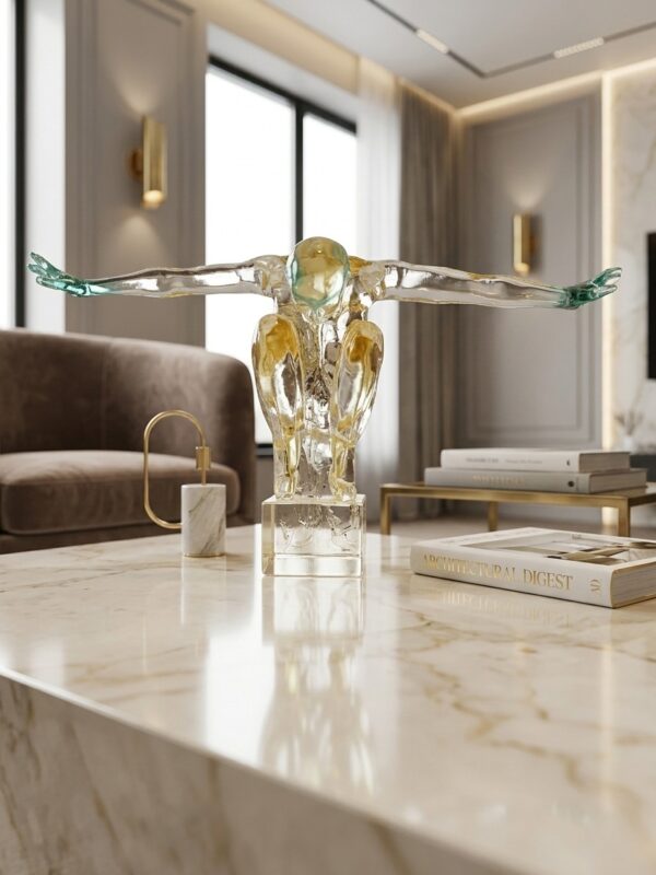 Freedom Pose Glass Sculpture