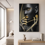 Golden Noir Muse Canvas