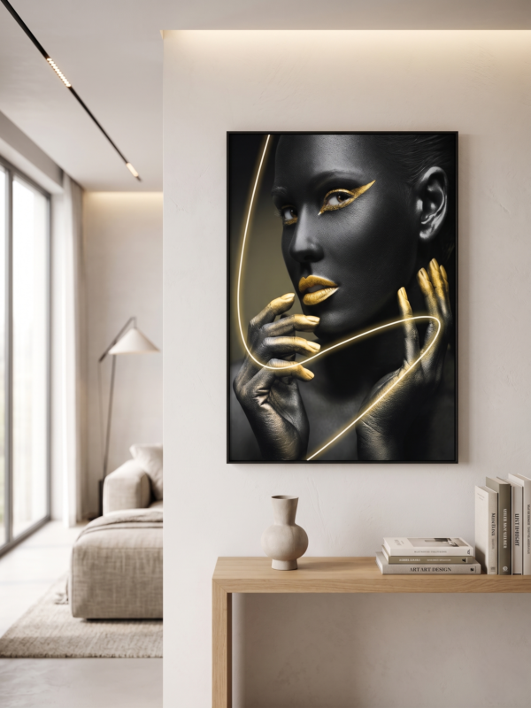 Golden Noir Muse Canvas