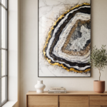 Golden Marble Eclipse Canvas