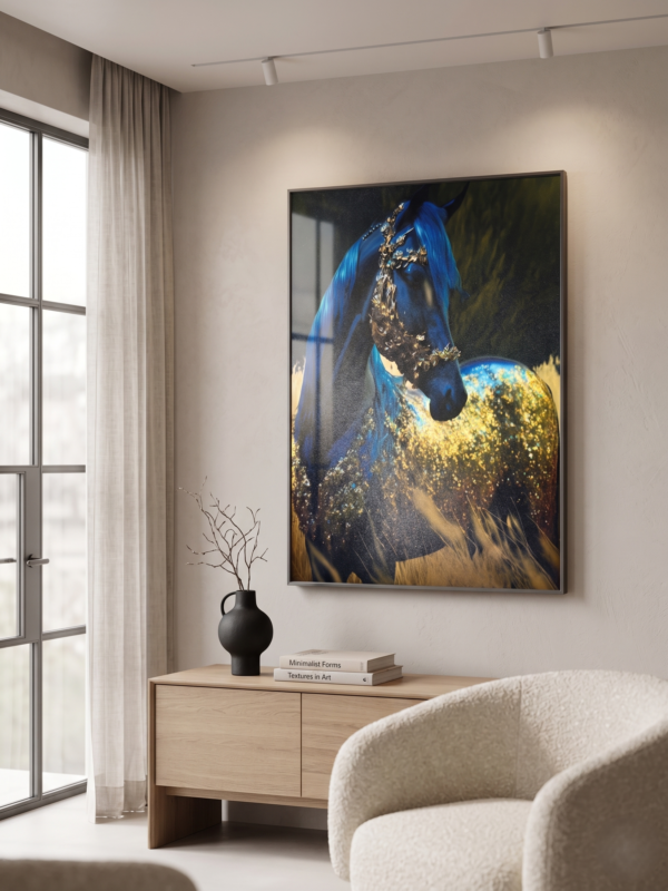 Midnight Sapphire Stallion Canvas
