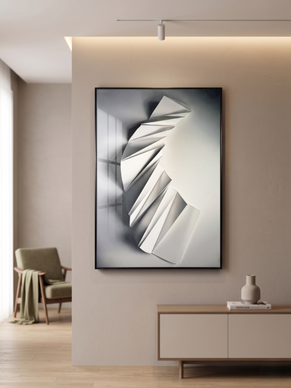 Ivory Prism Flow Canvas