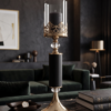 Gold Crystal Candle Holder Set