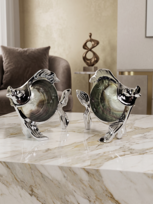 Ocean Pearl Fish Sculpture