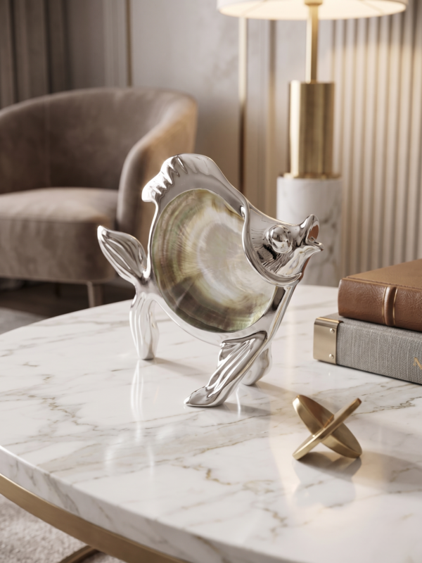 Ocean Pearl Fish Sculpture