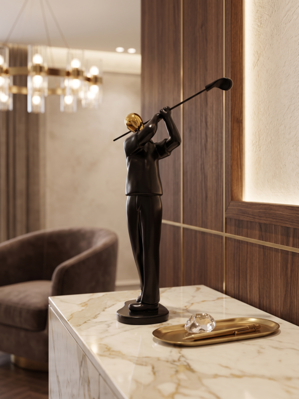 Golf Player Statue