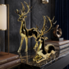 Golden Majesty Deer Duo