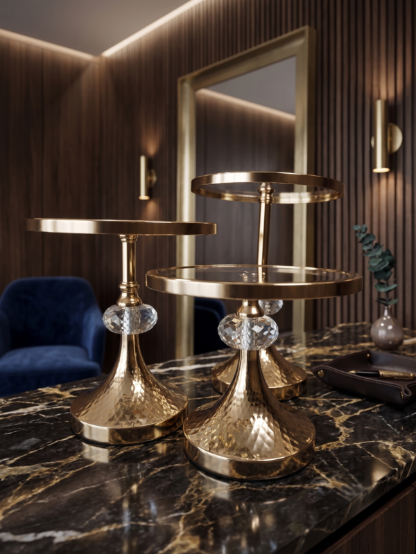 Golden Elegance Dessert Stand