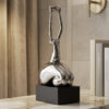 Silver Ascension Art Sculpture