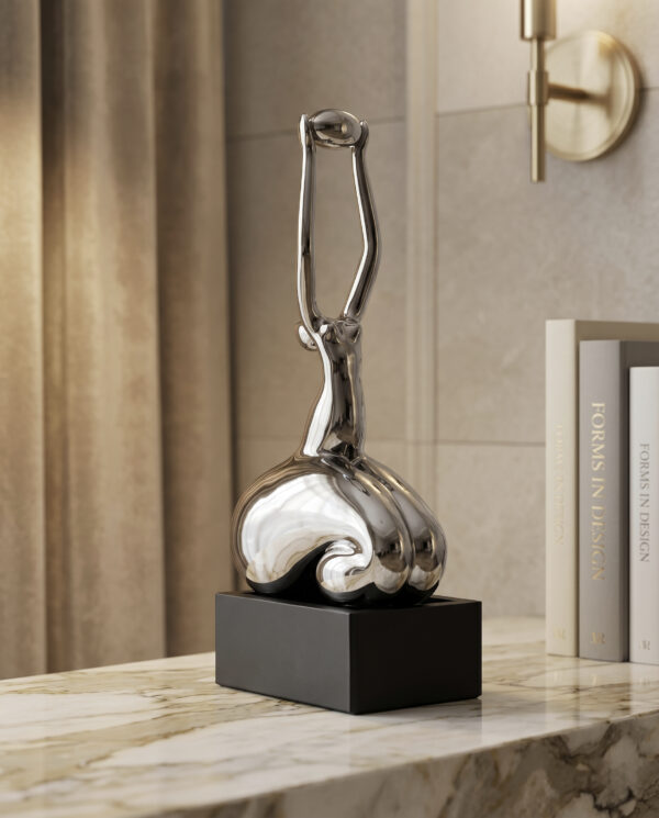 Silver Ascension Art Sculpture