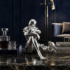 Silver Serenity Thinker Sculpture