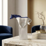 Blue Crest Horse Decorative Statue
