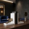 Golden Cheetah Bookend Statue