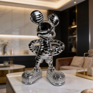 Luxury Chrome Mouse Statue