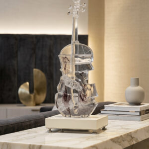 Melodic Elegance Violin Statue