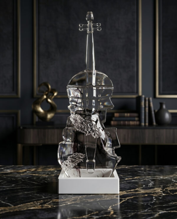 Melodic Elegance Violin Statue