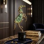 Emerald Regal Horse Sculpture