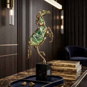 Emerald Regal Horse Sculpture