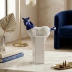 Azure Stallion Decorative Sculpture