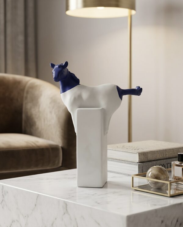 Azure Stallion Decorative Sculpture
