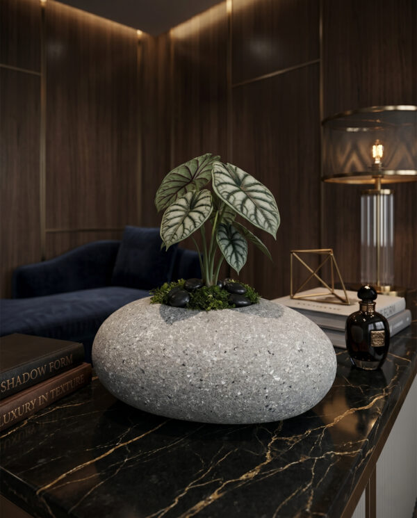 Modern Stone Planter Showpiece