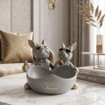 Luxury French Bulldog Couple Tray