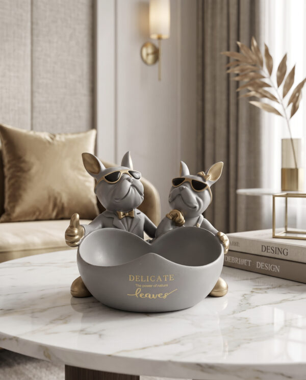 Luxury French Bulldog Couple Tray