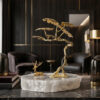 Luxury Golden Deer Tree Showpiece