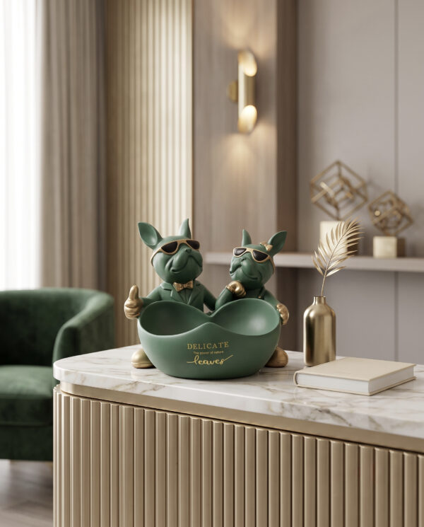 Luxury French Bulldog Couple Tray
