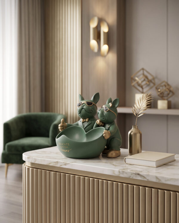 Luxury French Bulldog Couple Tray