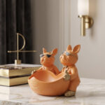 Modern Pig Couple Decorative Tray