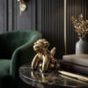 Metallic Balloon Monkey Figurine