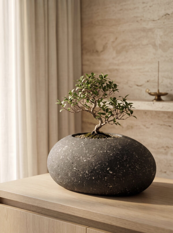 Modern Stone Bonsai Planter