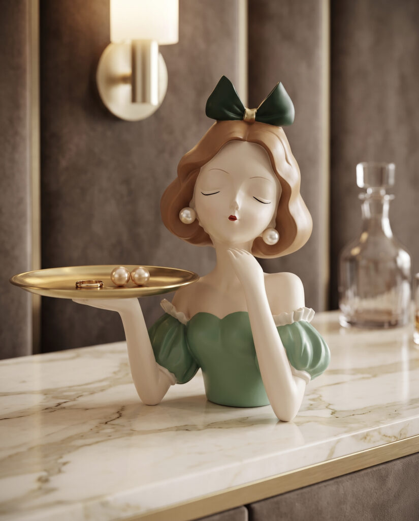 Modern Lady Decorative Tray