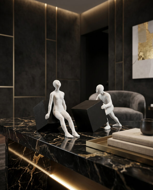 Abstract Human Figure Showpiece Set