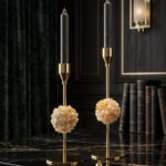 Elegant Crystal Taper Candle Holder Set