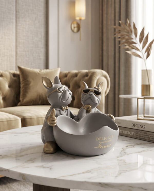 Luxury French Bulldog Couple Tray